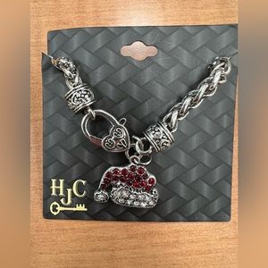Santa Hat Christmas Charm Bracelet